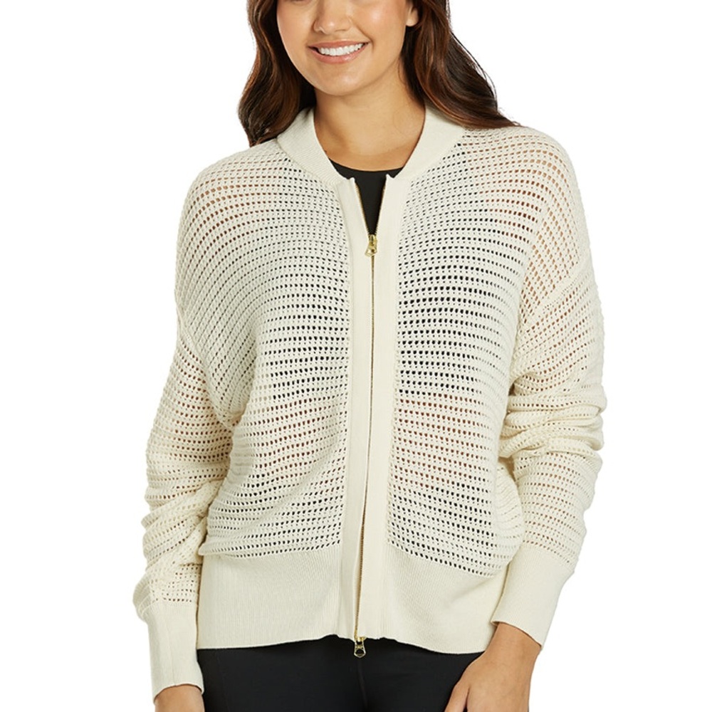Varley Cream Bomber Jacket size s